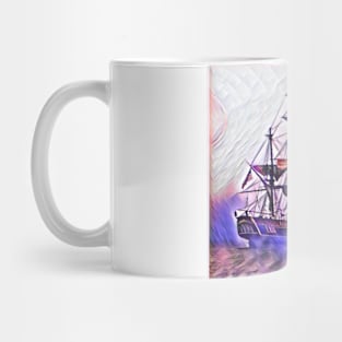 Pirate Ship Graphic Art Design | Digital Art | Painting Mug